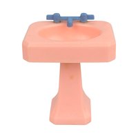 Vintage Renwal Pink Dollhouse Bathroom Suite
