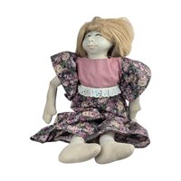 1970s Barbara Lorin Folk Art Porcelain Doll Pair