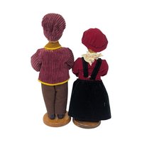Vintage Christmas Caroler Figurine Pair