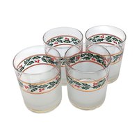 Vintage Culver Squire Red and Gold Barware Set