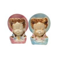 Vintage Royal Copley Lady Head Wall Pocket Planters