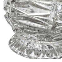 Vintage Crystal Clear Glass Covered Candy Dish