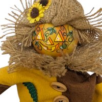 Vintage Judy Hunter Scarecrow Musical Shelf Sitter