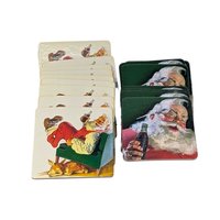 Vintage Coca-Cola Santa Square Coaster Set
