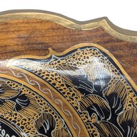 Vintage Handpainted Wooden Folk Art Serving Tray