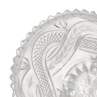 Vintage Serpentine Pattern Crystal Candy Dish