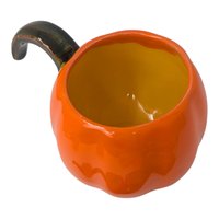 Set of Six Hand-Painted Pumpkin Cups