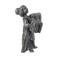 Vintage Pewter Beer Maiden Figurine