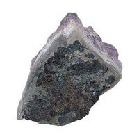 Vintage Pewter Figurine on Amethyst Base