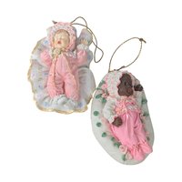 Vintage Ashton Drake Resin Baby Ornament Set of 12