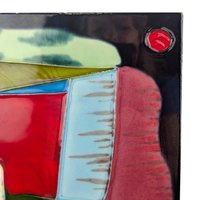 Vintage Yang Yang Hand Painted Ceramic Art Tile