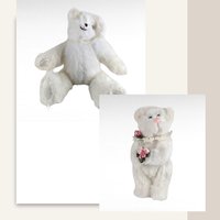 Vintage Arctic White Teddy Bear Duo - Joan Chesney & Berkeley Designs
