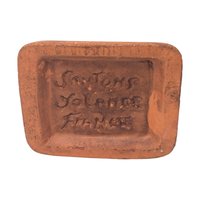 Vintage Santons Yolande France Clay Figure Pair