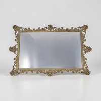 Large Antique Mirrored Gallery Tray