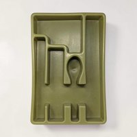 Vintage Avocado Green Cutlery Holder