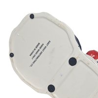 Vintage Holiday Seasons Ceramic Santa Divided Candy Jar