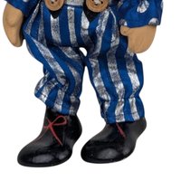 Vintage Blue Polka Dot Porcelain Clown Doll