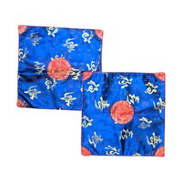 Vintage East Asian Satin Pillow Covers Pair