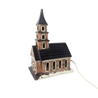Vintage Ceramic Lighted Village Church