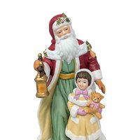 1995 Avon Santa With Child Porcelain Figurine