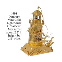 1998 Danbury Mint Gold Lighthouse Ornament