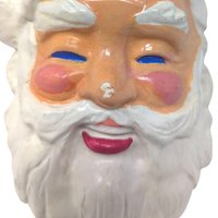 Vintage Chalkware Santa Claus Wall Hanging