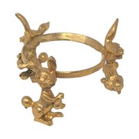 Vintage Metal Rabbit Easter Egg Holder