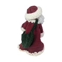 1980s Crochet Dressed Plastic Santa and Mrs. Claus Dolls