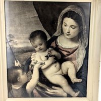 Vintage Titian Madonna del S. Antonio Framed Art Print