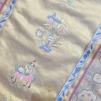 Vintage Silk Embroidery Oriental Wall Hanging