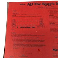 1979 All The King's Men Parker Brothers Game