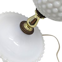 Vintage Milk Glass Floral Hurricane Lamp