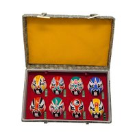 Vintage Hand-Painted Beijing Opera Clay Facial Mask Set