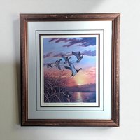 Signed Rhynard Klingbeil 'Mallards at Sunset' Print