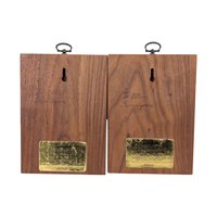 Vintage Betsey Clark Wooden Wall Plaque Pair