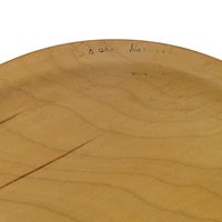 Pair of Vintage Hand-Painted Floral Wooden Plates