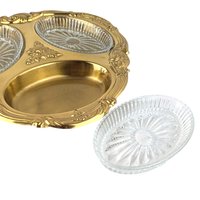 Vintage Copper Craft Guild Glass & Metal Serving Tray