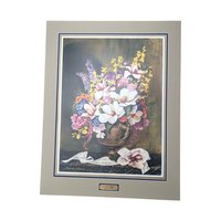 Signed Leanne Hanson 'Les Fleurs Classiques I' Floral Print