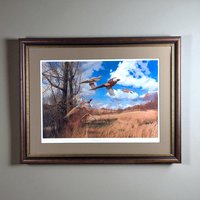 Signed David A. Maass 'Tomahawk Trail—Pheasants' Wildlife Print