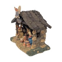 Vintage Illuminated Resin Nativity Grotto