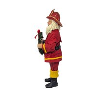 Vintage Fabriché Fireman Santa with Dog Bone Wreath