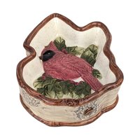 1999 St. Nicholas Square Cardinal Ceramic Candy Dish
