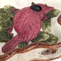 1999 St. Nicholas Square Cardinal Ceramic Candy Dish