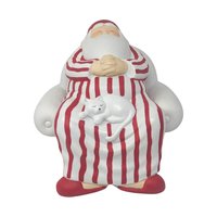 Vintage Dept 56 Silhouette 'Cat Nap' Santa Figure