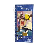 1997 Looney Tunes Taz on Office Etiquette Phone Message Book