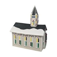 Vintage Claire Burke Ceramic Church Tealight Holder Handpainted