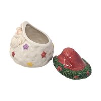 2000 Enesco Ceramic Santa Claus Covered Jar