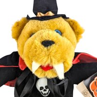 Vintage Fiesta Vampire Bear and GAC Black Cat Teddy Bear Duo