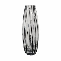 Vintage Mid Century Striped Glass Vase