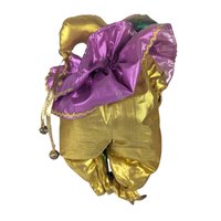 Vintage Gold and Purple Jester Doll